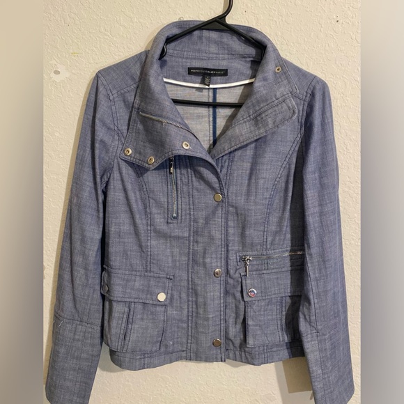 Jackets & Blazers - WHBM Denim Field Dark Rinse Jacket